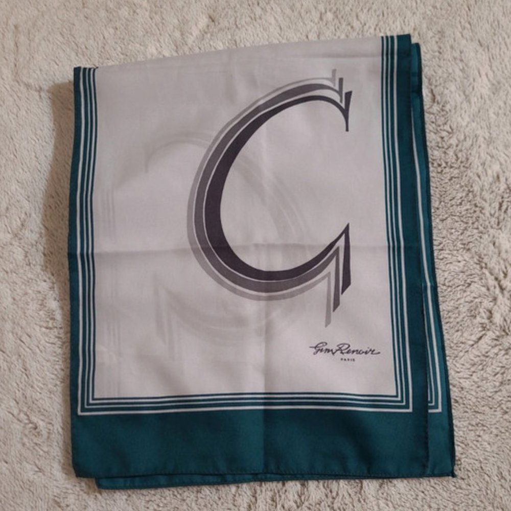 Vintage Designer Gim Renoir 'G' Scarf